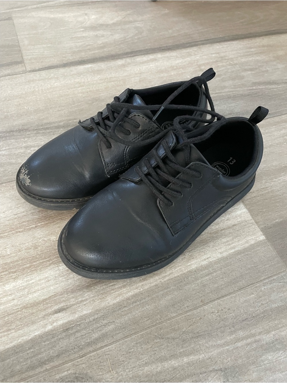 ‼️Mix and Match 3 items for $5‼️ 
wonder nation boys size 13 Dress Lace-Up Shoes